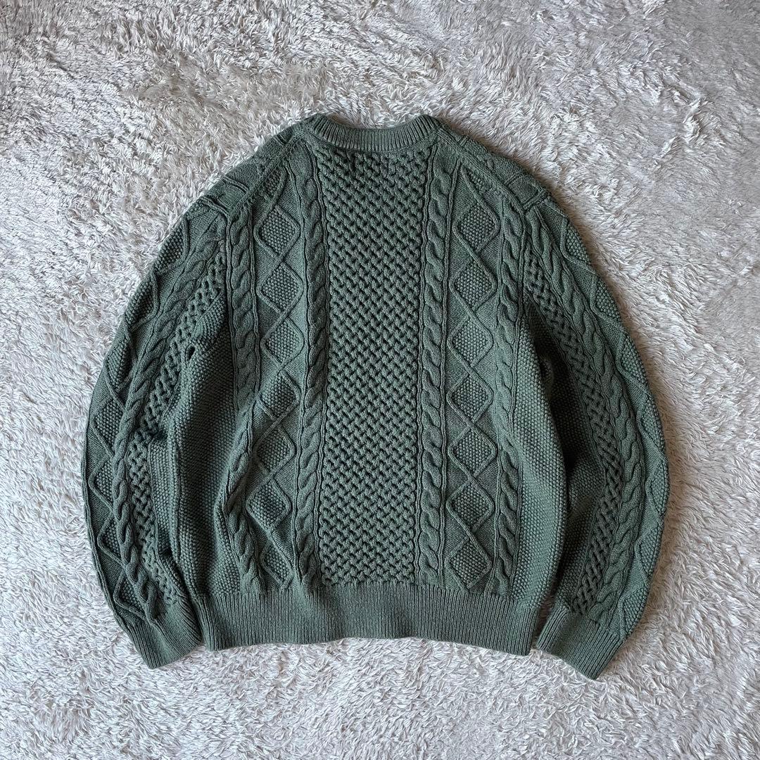 ラルフローレン 現行 フィッシャーマンズニット XL カーキ