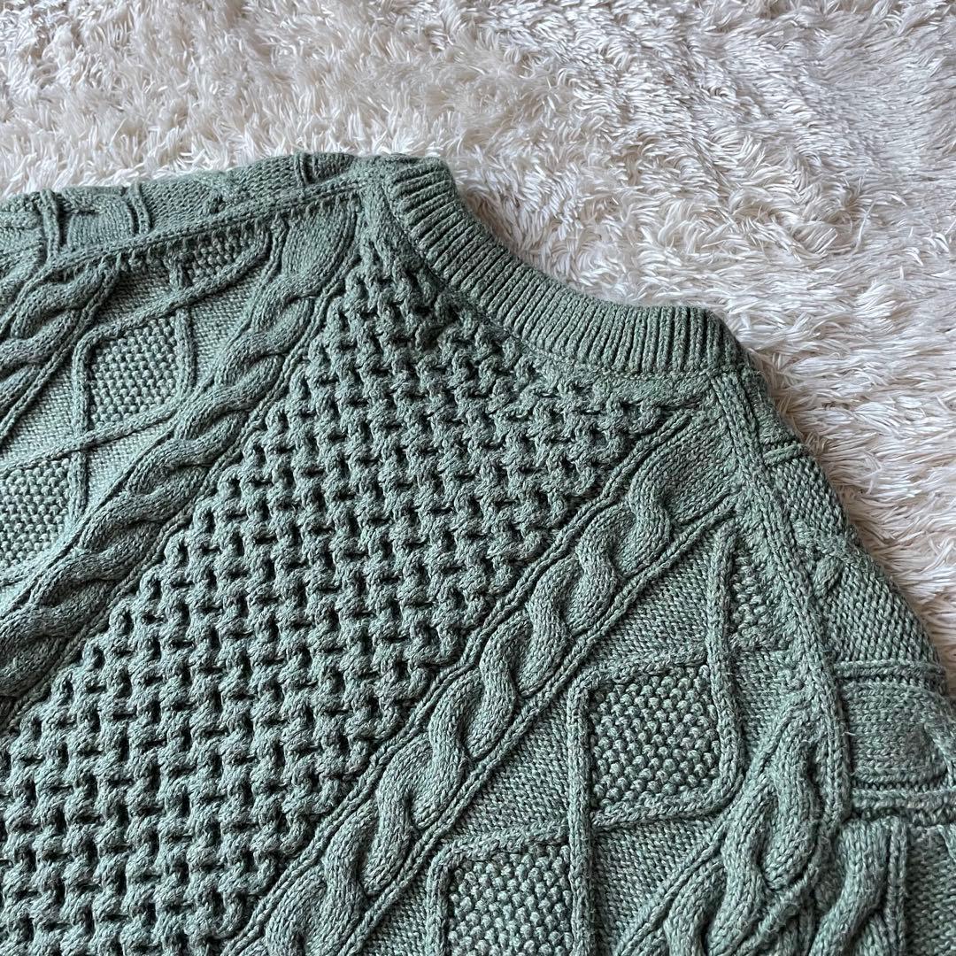 ラルフローレン 現行 フィッシャーマンズニット XL カーキ