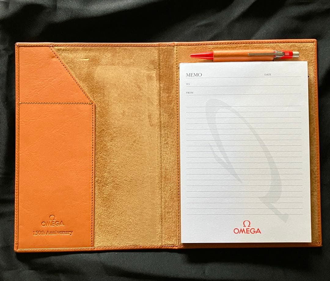 schedoni スケドーニ　メモ帳革カバー オメガ150周年記念 フェラーリ