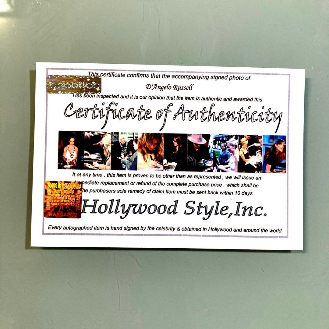 ディアンジェロ・ラッセル直筆サイン入り2Lサイズ写真…