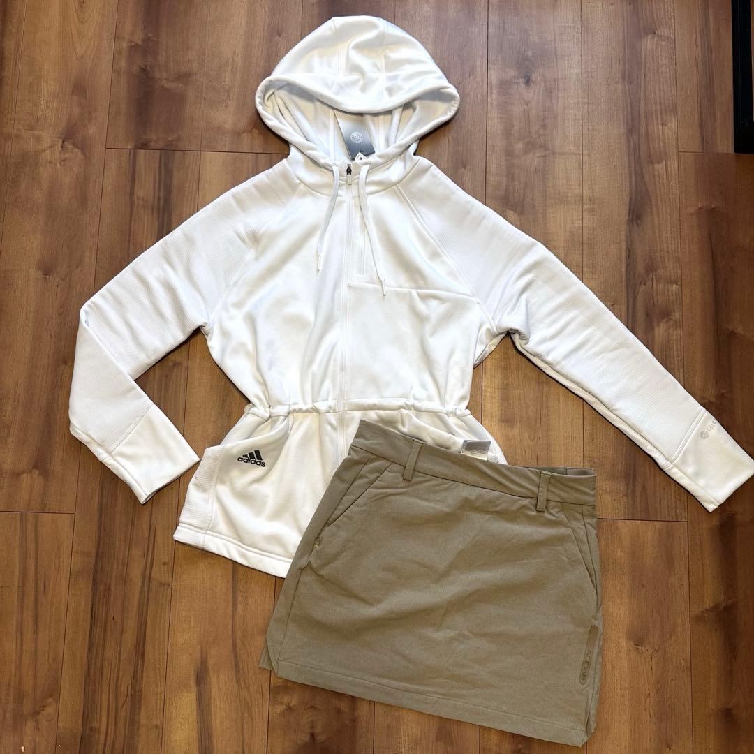 裏起毛パーカー　ウエストシェイプ　ストレッチスカート　セットアップ　春秋冬　L