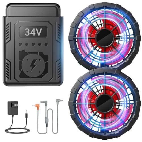 ファンバッテリーセット ファン付き作業服対応【2025夏モデル＆34V超高出力A