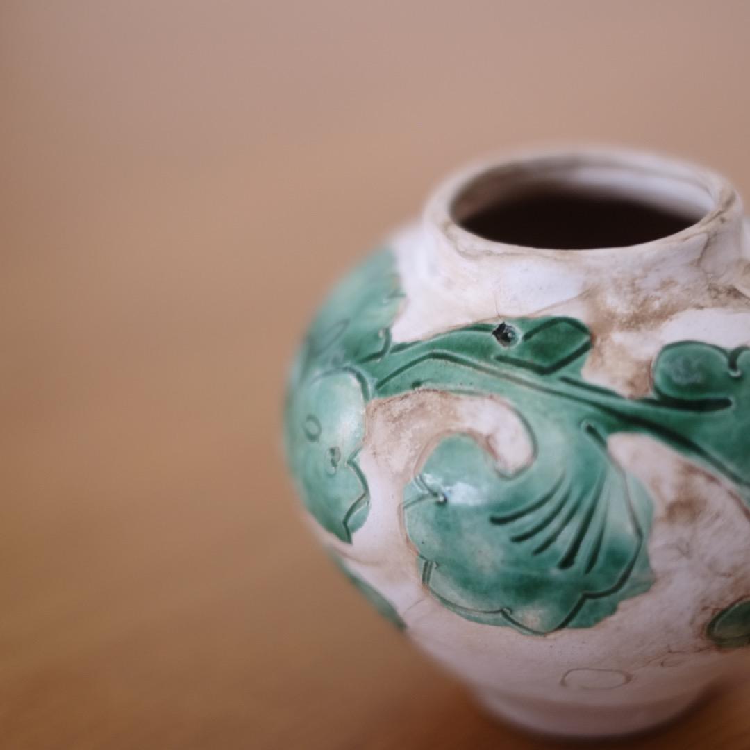 「希少」　唐三彩　遼三彩　小壺　(晩唐〜五代) 索中国古陶李朝古唐津伊万里