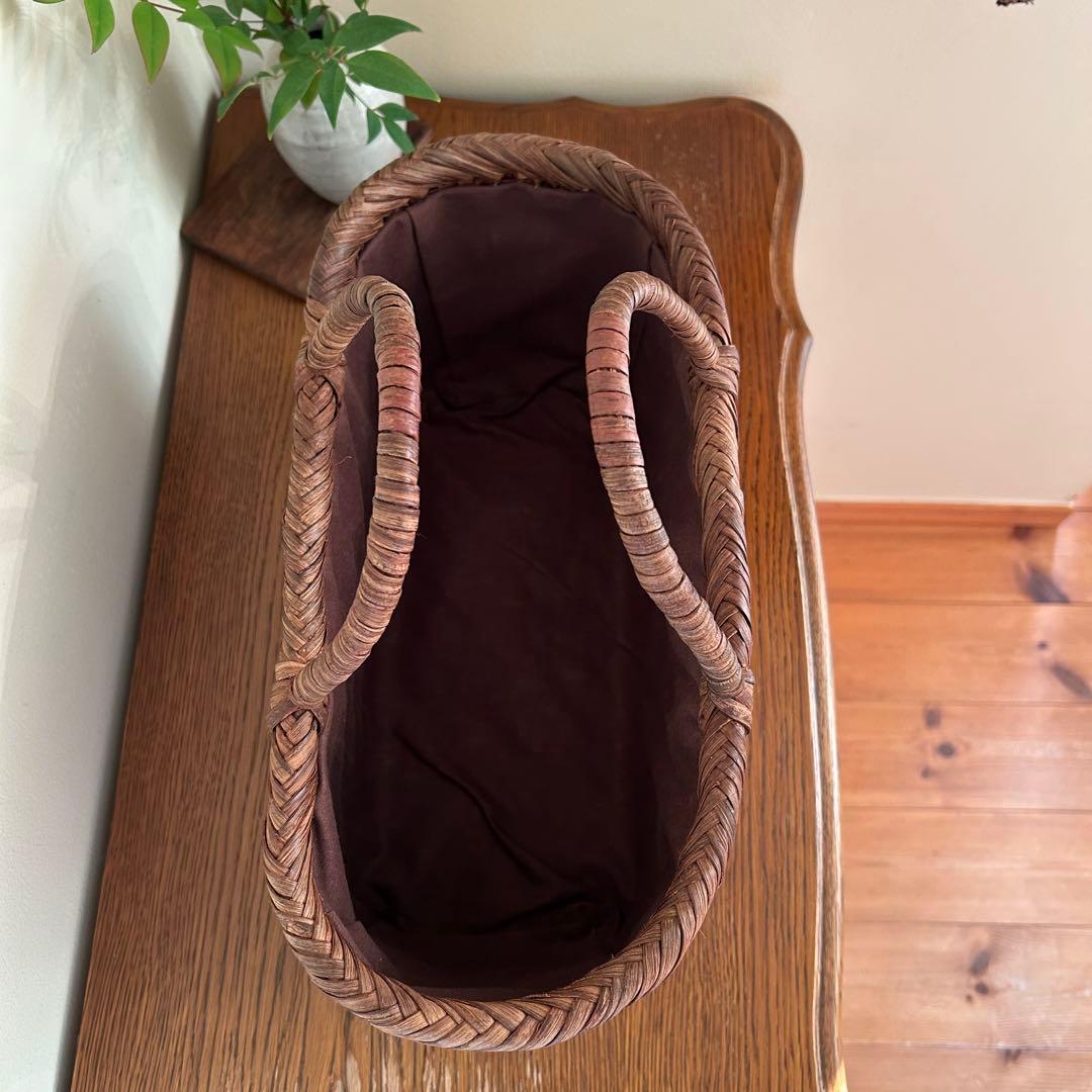 国産山葡萄のかごバッグ＊横長＊網代編み