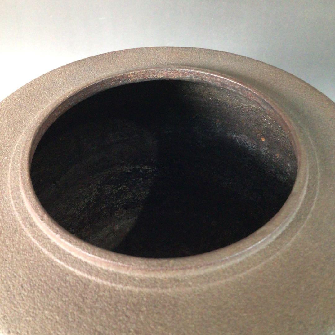 Ｒ９７２　茶釜　『釜師　金森紹栄造』『竹紋』『肩衝釜』　共箱　茶道具