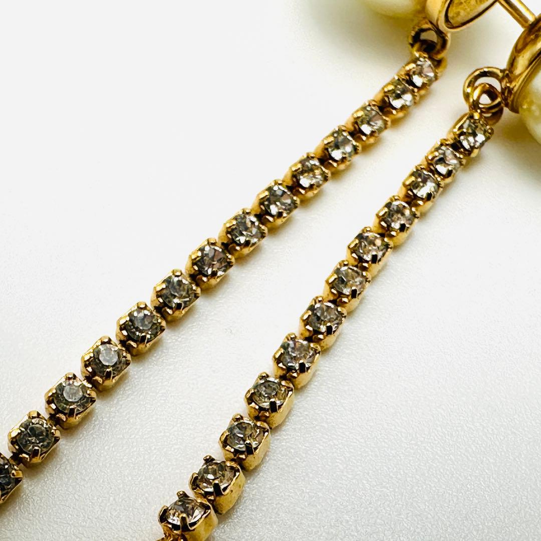 現行品　Dior Tribales ピアス　メタル　レジンパール　クリスタル