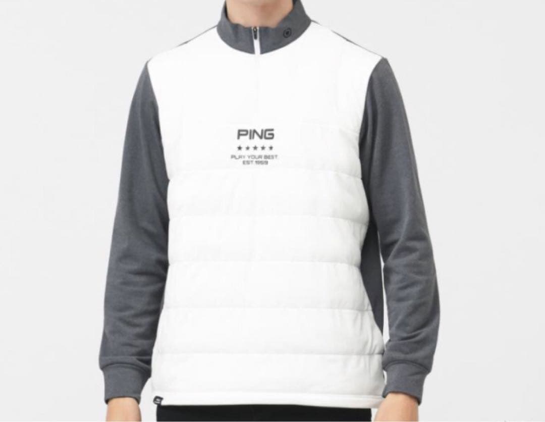 ®*️様 【新品・未使用】PING ハーフジップシャツ　ゴルフウェア　ホワイト