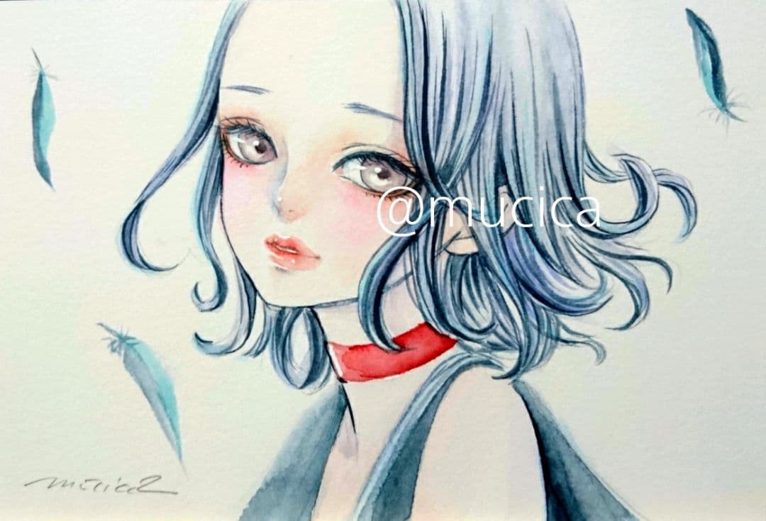 ポストカードプリント  手描きイラスト《 燕 》オリジナル 原画 水彩画