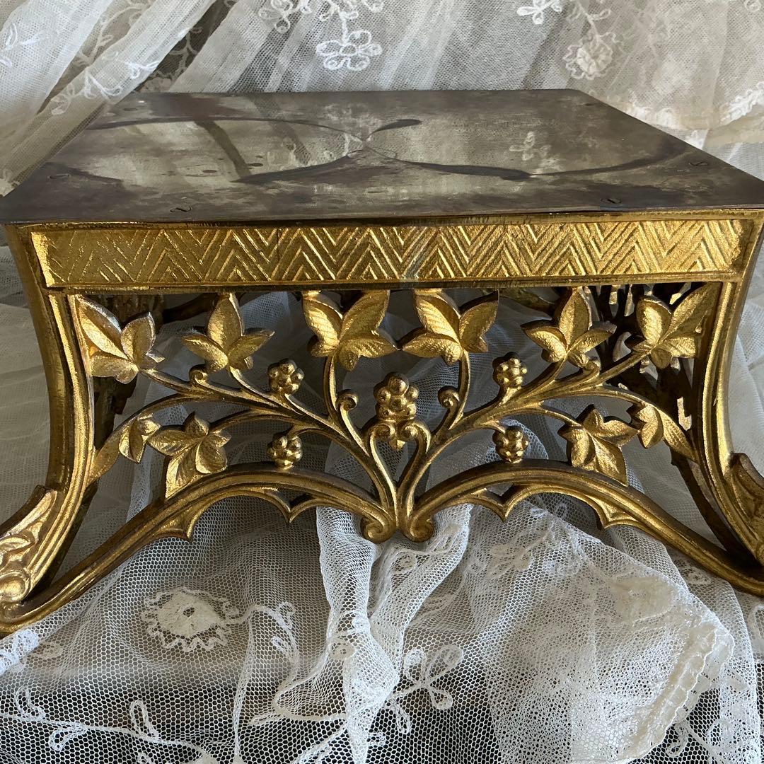 ＊希少＊１９世紀フランスアンティーク　ブロンズ×金鍍金　ディスプレイ台　ポワドレ