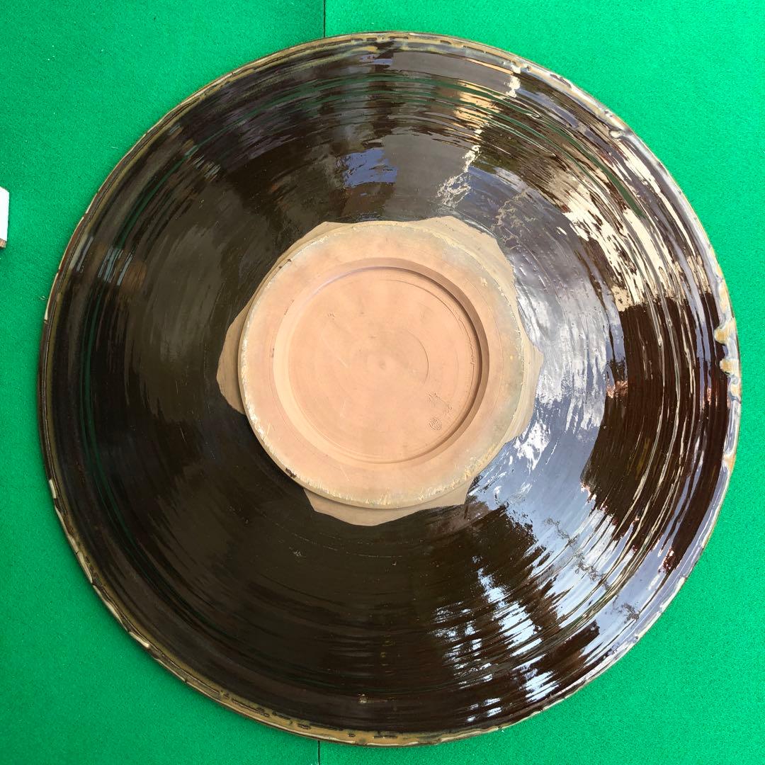 小鹿田焼　特大皿　陶芸　骨董品