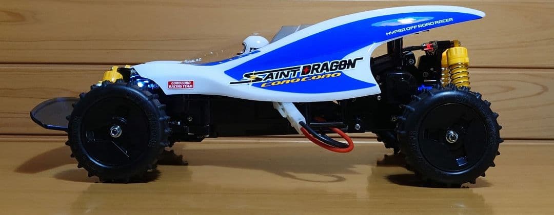 タミヤLEDセイントドラゴン＆三和プロポ＆バッテリー充電器・完成未走行品セット