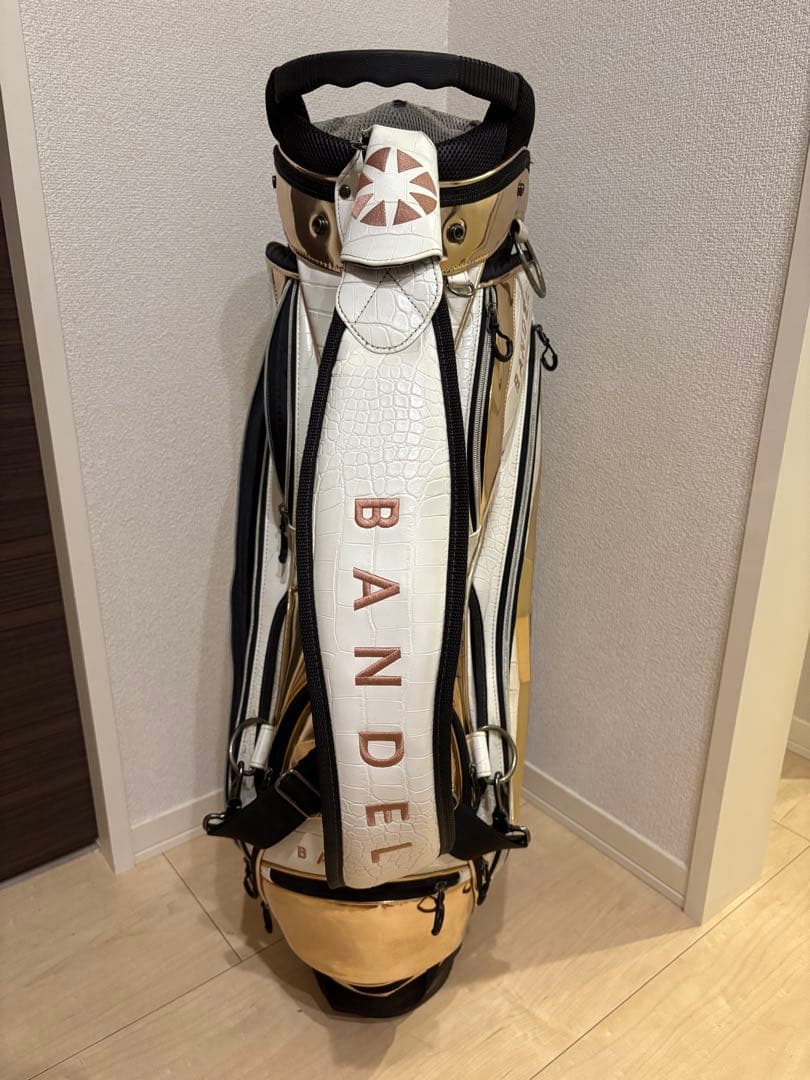BANDEL バンデル ゴルフバッグ キャディバッグ ゴールド・ホワイト 限定品