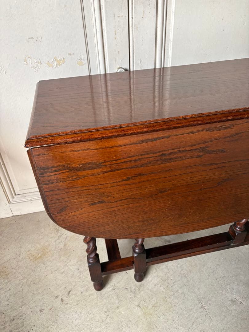 ゲートレッグテーブル/オーク/スピンドルレッグ