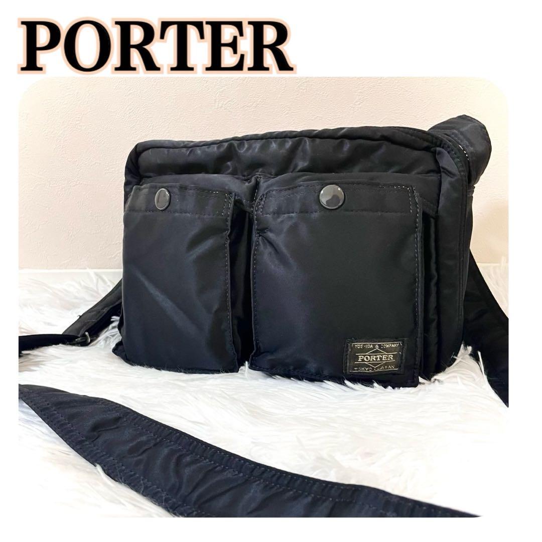 【廃盤品】 PORTER ポーター タンカー 2層 ショルダーバッグ S 黒