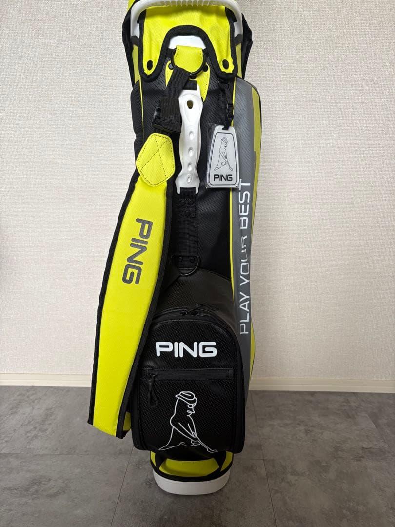未使用品 PING キャディバッグ 24年モデル イエロー×ブラック
