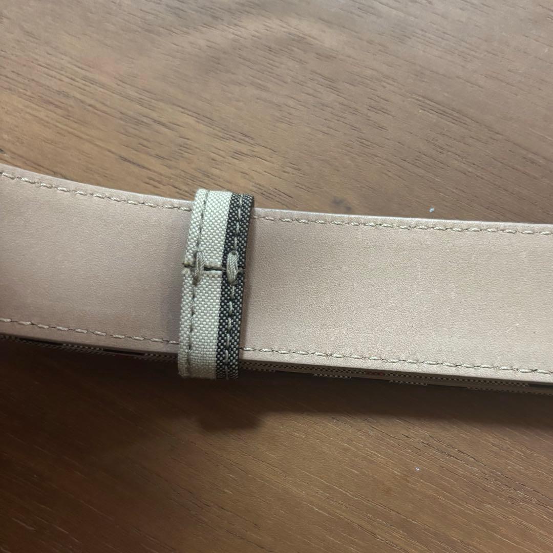 【最終価格1/19まで】Burberry チェック柄レザーベルト