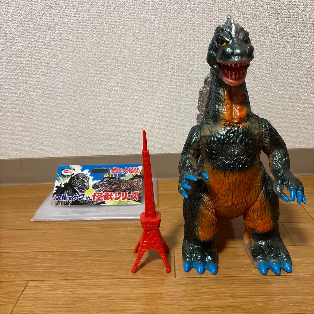 ブルマァク　Gゴジラ　ジャイアントゴジラ　ソフビ　レトロカラー　美品