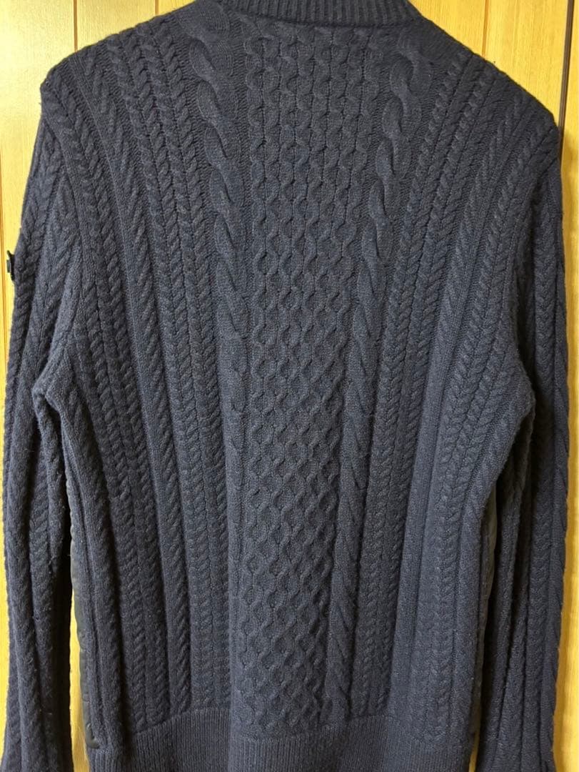 と*め様 BRIEFING ブリーフィング ウィンドブロックニット L ネイビー