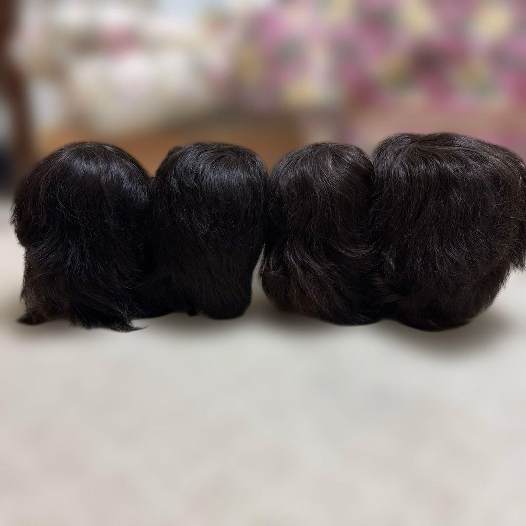 カットウィッグ　カット済み含む　10個セット　美容師国家試験　練習用　マネキン