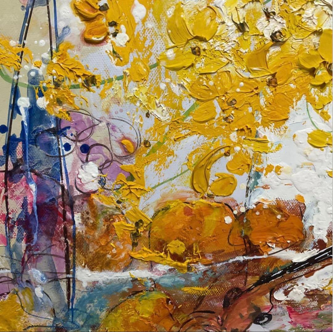 絵画・額縁・油絵・池田秀郎・楽器と花・F4号・美術品・インテリア・新品未使用