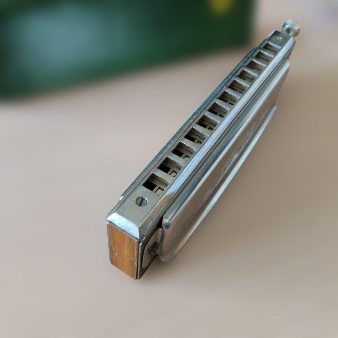 スーパー クロモニカ.クロマチツ Hohner ハーモニカ シルバー 、ケース付