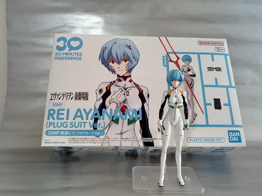 30MP 綾波レイ(プラグスーツVer.) 全塗装完成品　アクションベース付き