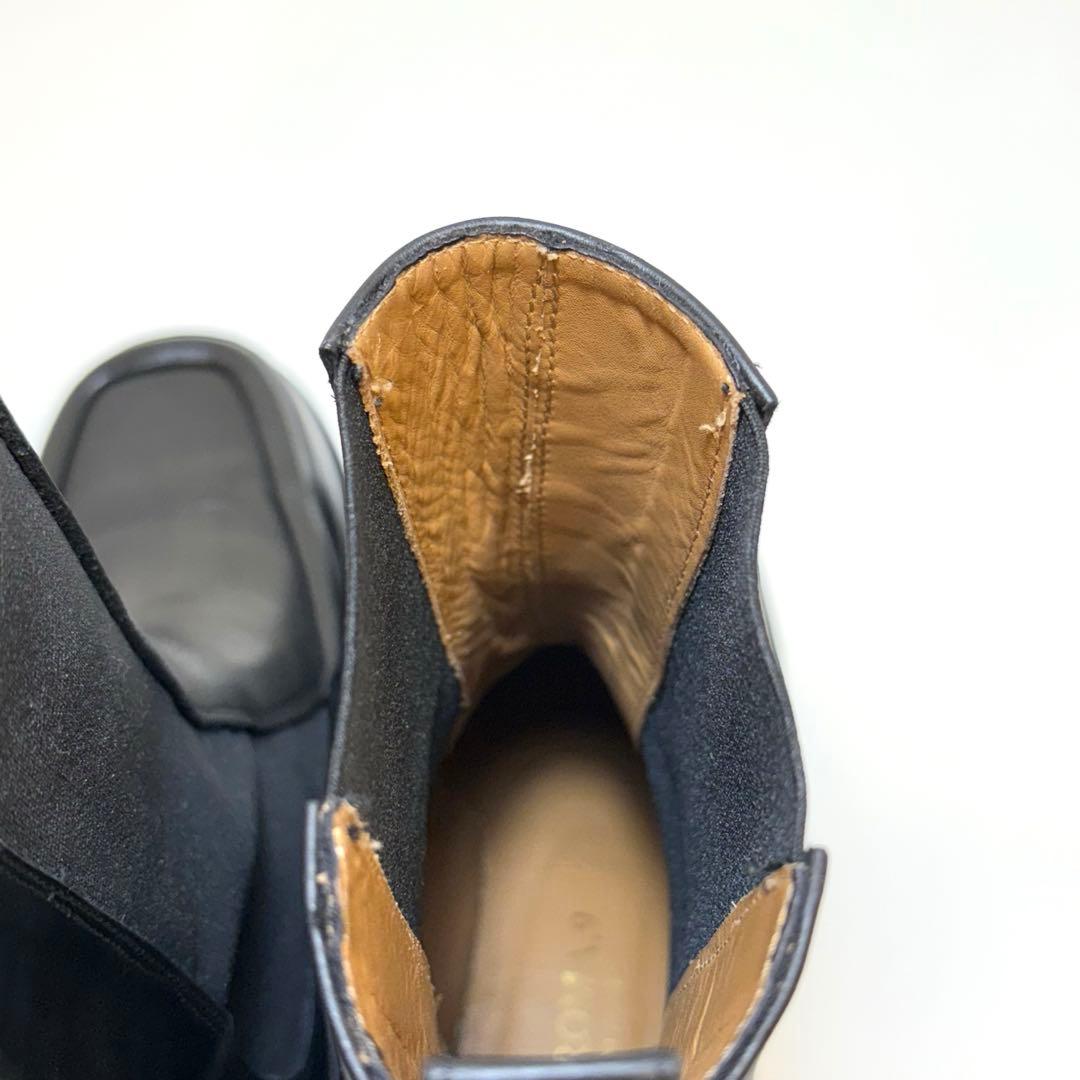 (美品)コルソローマノーヴェ 厚底 サイドゴアブーツ スクエアトゥ 23cm