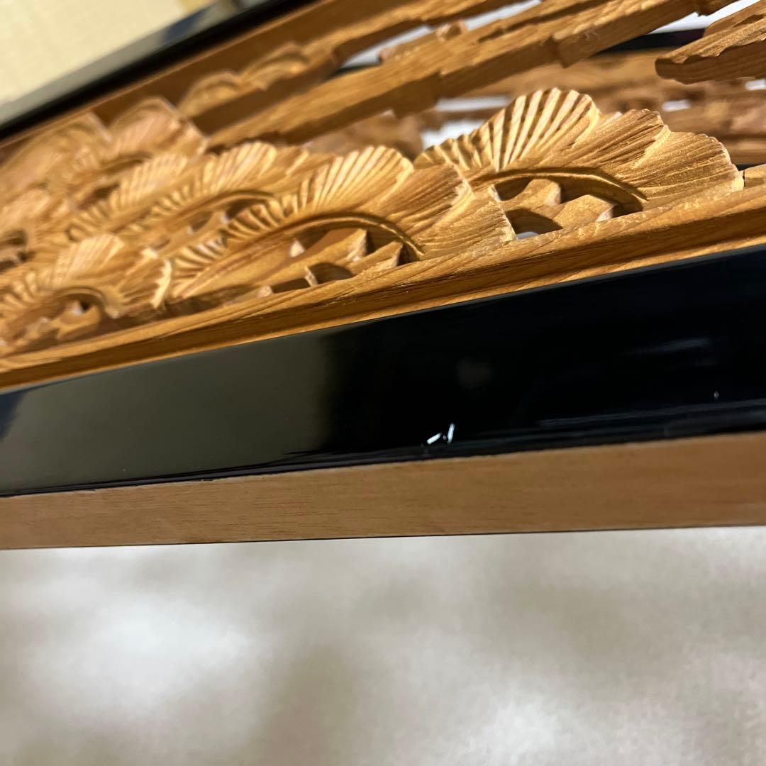 木製彫刻装飾品 2点セット　欄間　中古