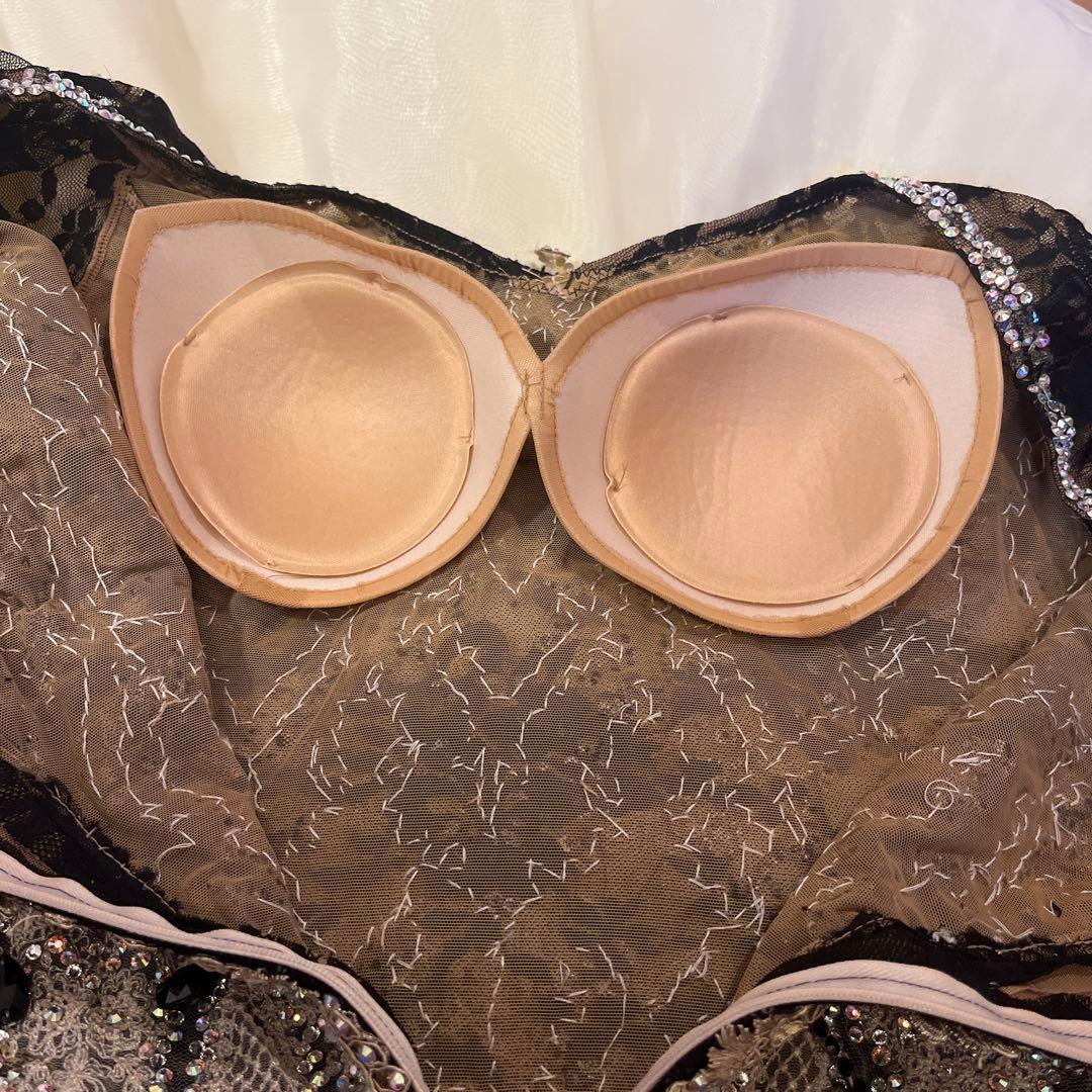 社交ダンス　ドレス ジャンティ クリーム　黒　ブラック　スタンダードドレス