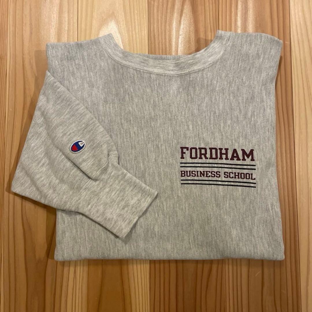Champion　90s　リバースウィーブ　カレッジプリント グレー　美品