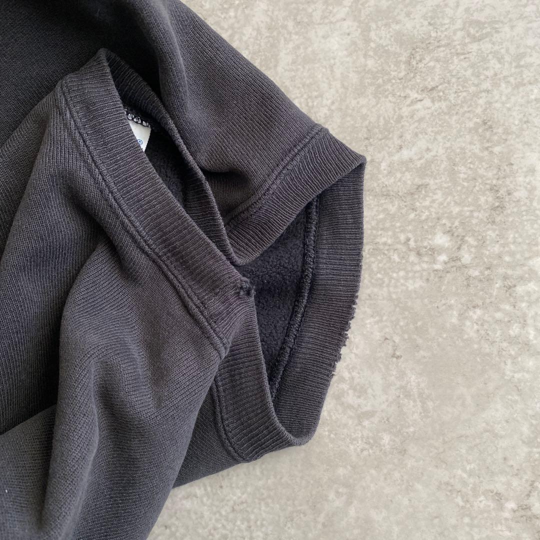 良雰囲気90sチャンピオン目付き無地リバースウィーブUSA製ブラック黒XL