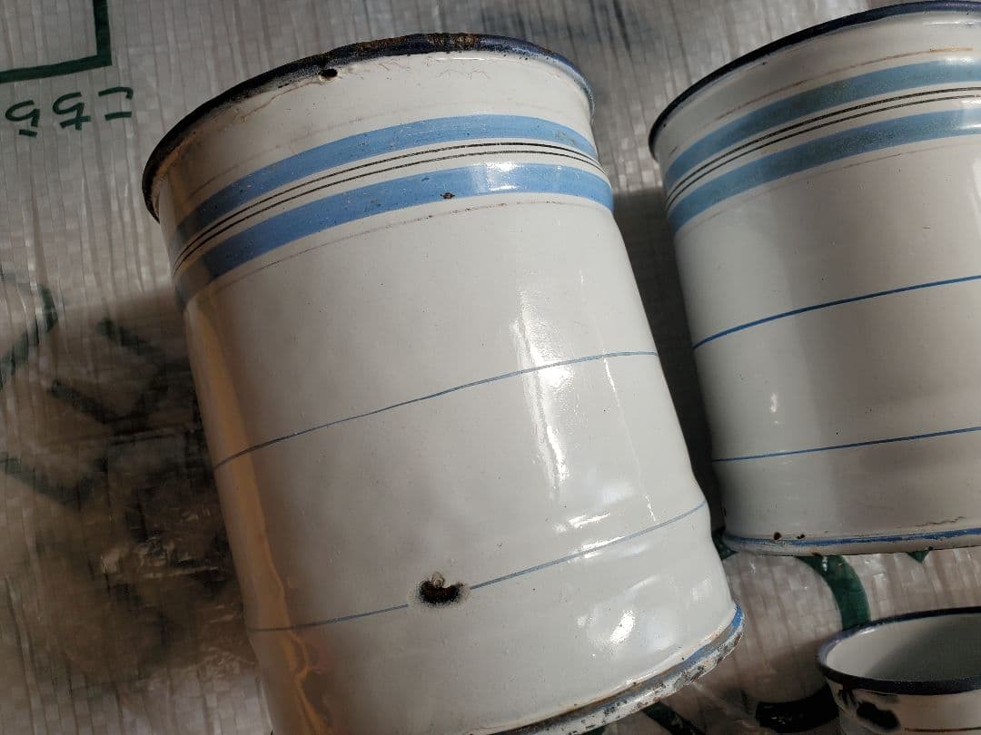 アンティーク　ホーロー　キャニスター　５個セット