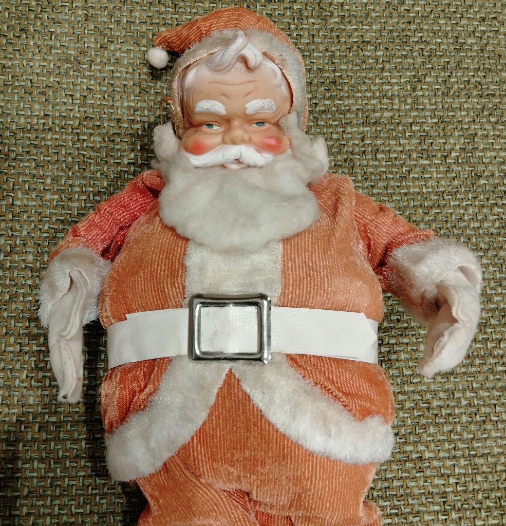 50s レア 大サイズ ビンテージ サンタクロースドール クリスマス シール