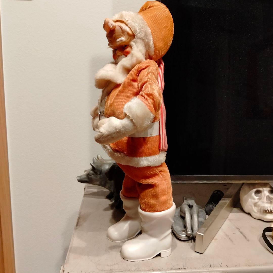 50s レア 大サイズ ビンテージ サンタクロースドール クリスマス シール
