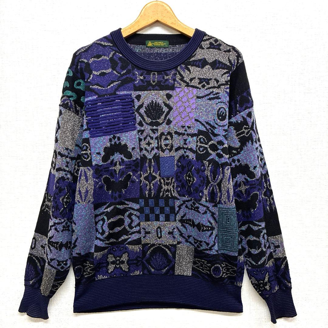 J's ジャンボ尾崎 ブリヂストン　銀糸　ラメ　ゴルフ　セーター ニット　90s