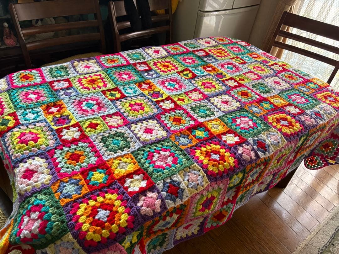 お値下げ✳︎グラニースクエア✳︎ブランケット✳︎マルチカバー✳︎大判