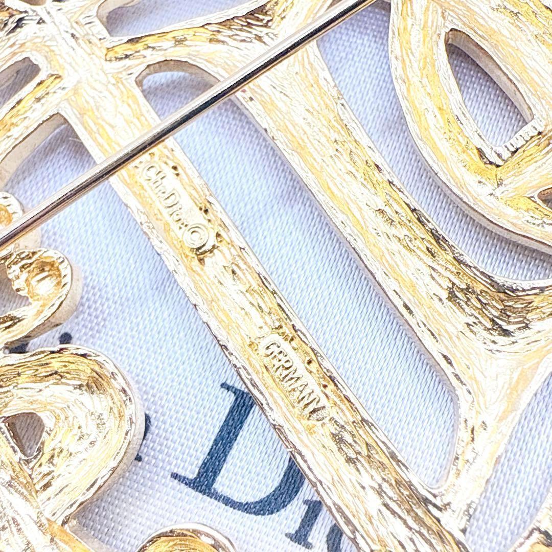 2769 Germany製極美品✨Dior　ブローチ　CD　ロゴ　刻印　大ぶり