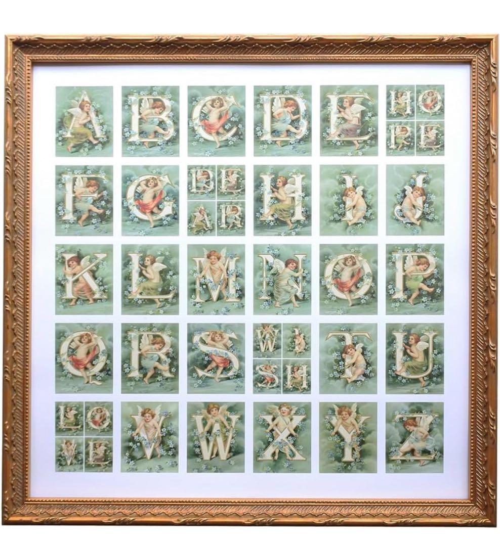 エレン・クラップサドル エンジェル・アルファベット ジークレー版画