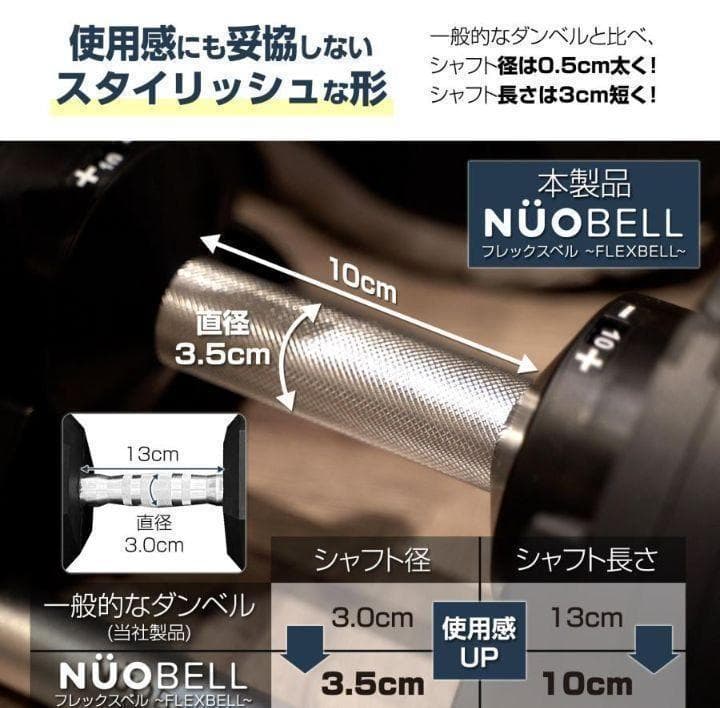 フレックスベル 2kg刻み 32kg ダンベル 可変式 nuobell 正規品