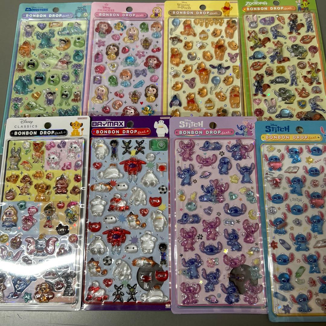 ディズニーボンボンドロップシール　８種