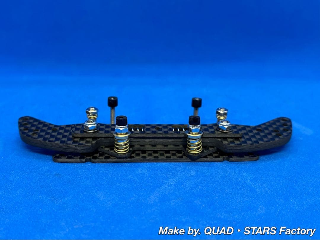 【ミニ四駆・MS用】2軸ATスライドダンパー　ブラックアウト／フルカーボン