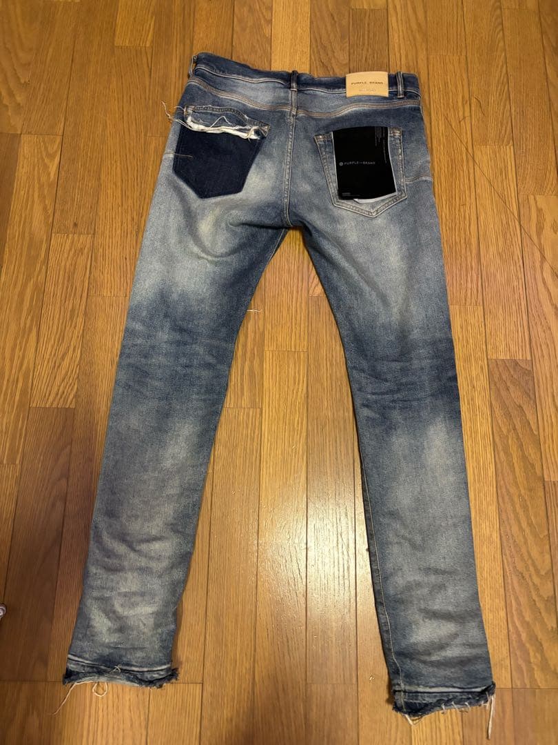 PURPLE ダメージデニムパンツ 33インチ値下げ可能