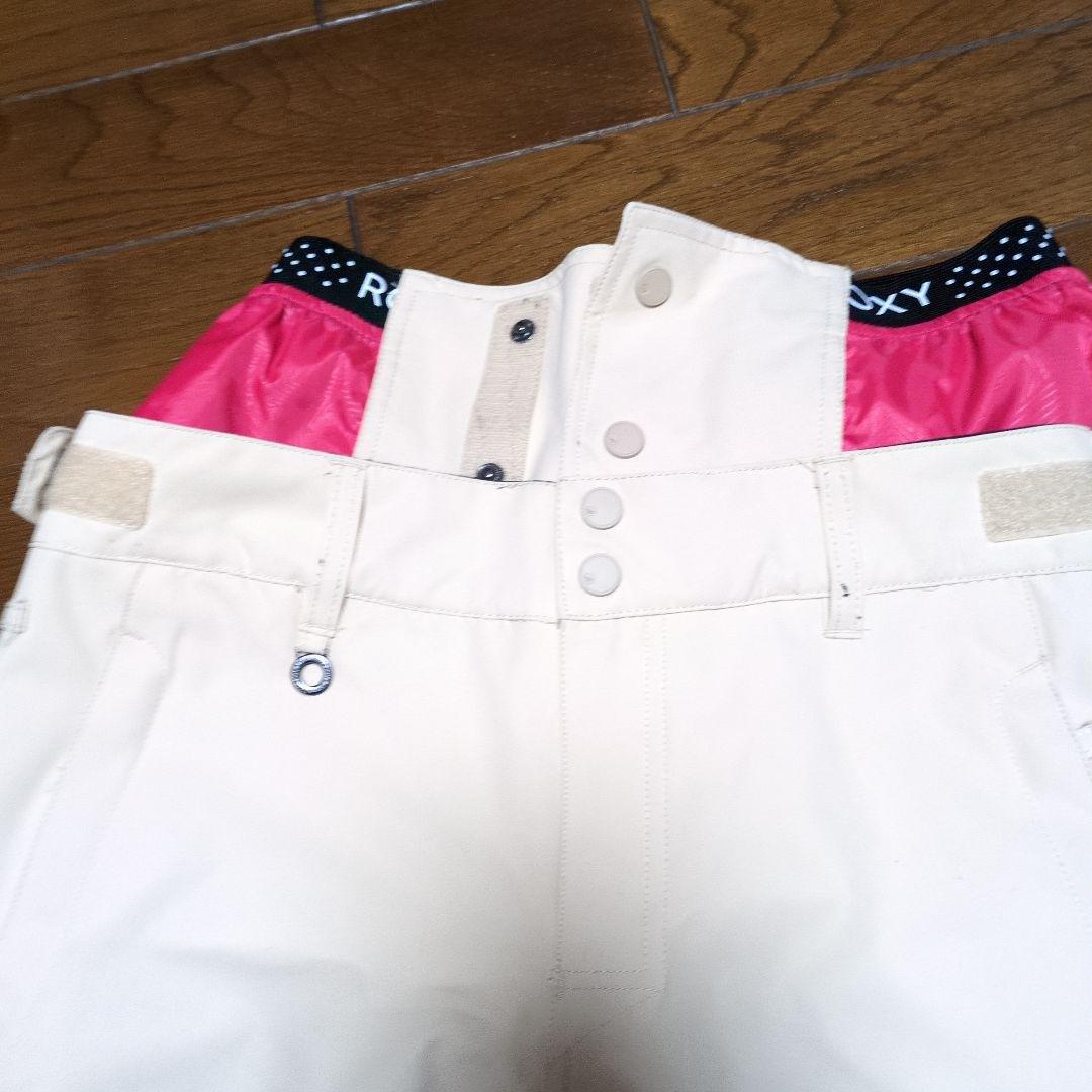 ROXY　スノボウェア　上下セット　Ｍ　総柄　ロゴ　ベージュ