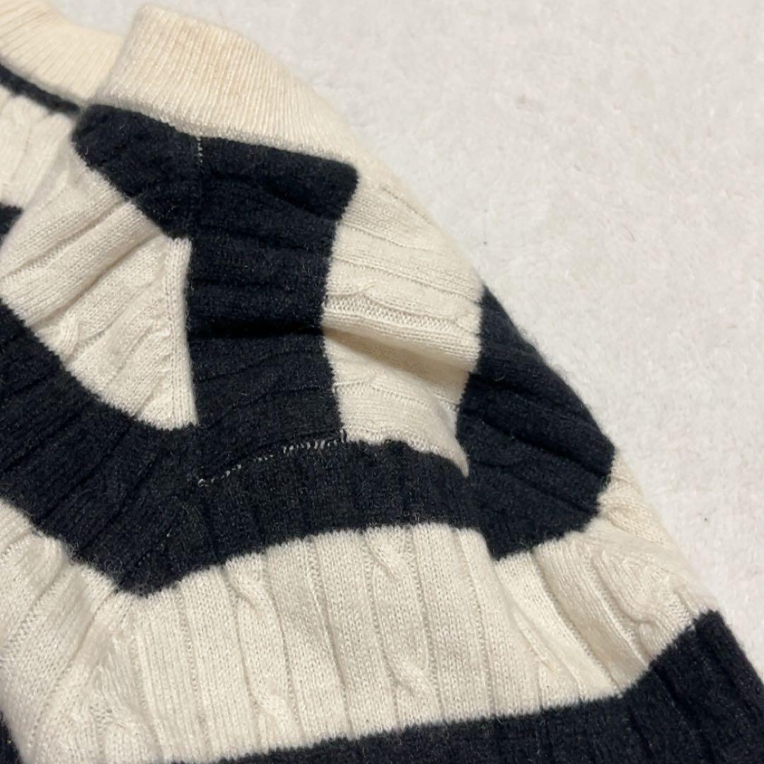 パーリーゲイツ　近年　カシミヤ　蓄熱裏地　防風　スニード　ニット　ボーダー　ロゴ