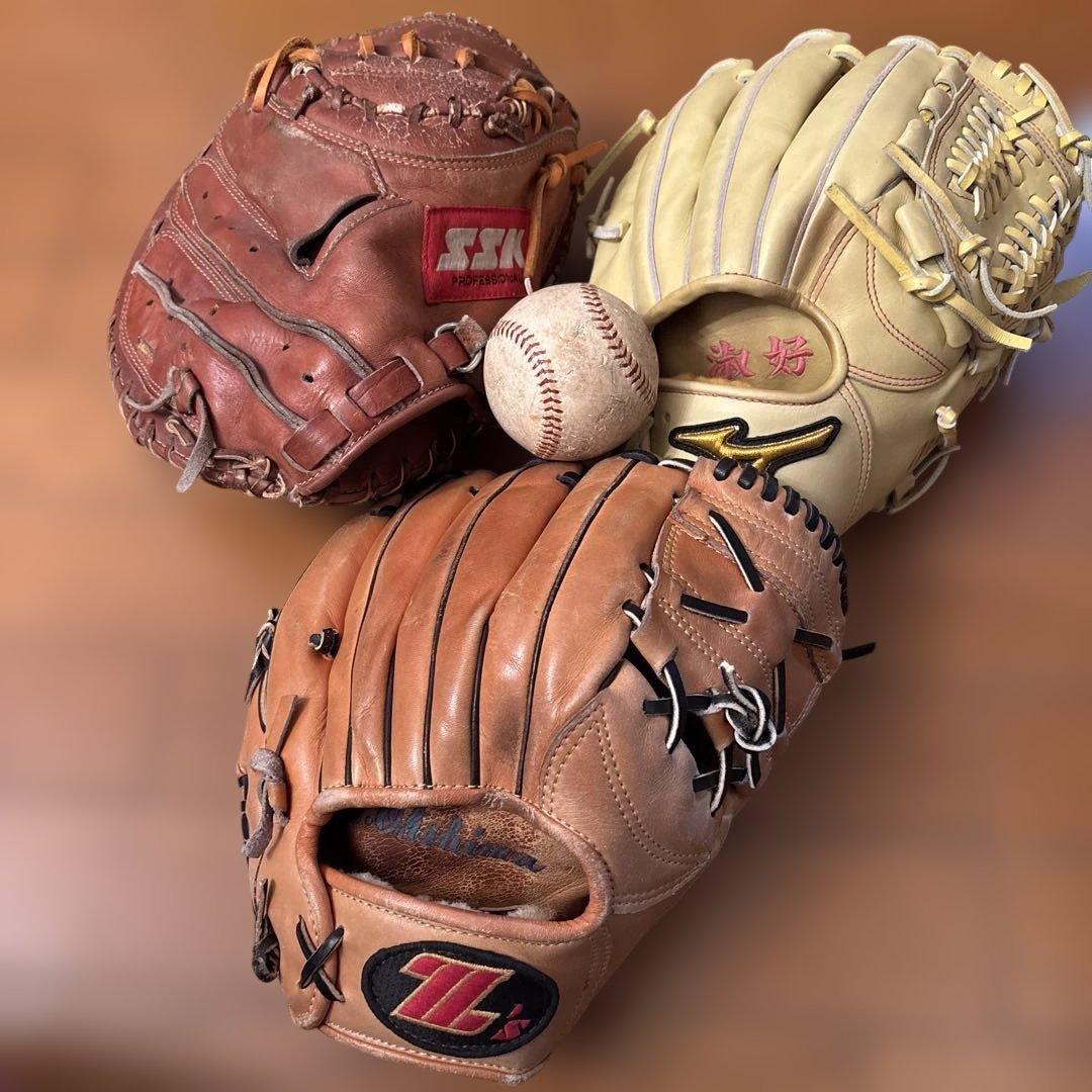 SSK 軟式グローブ ブラウン　グローブセット　ZETT MIZUNO