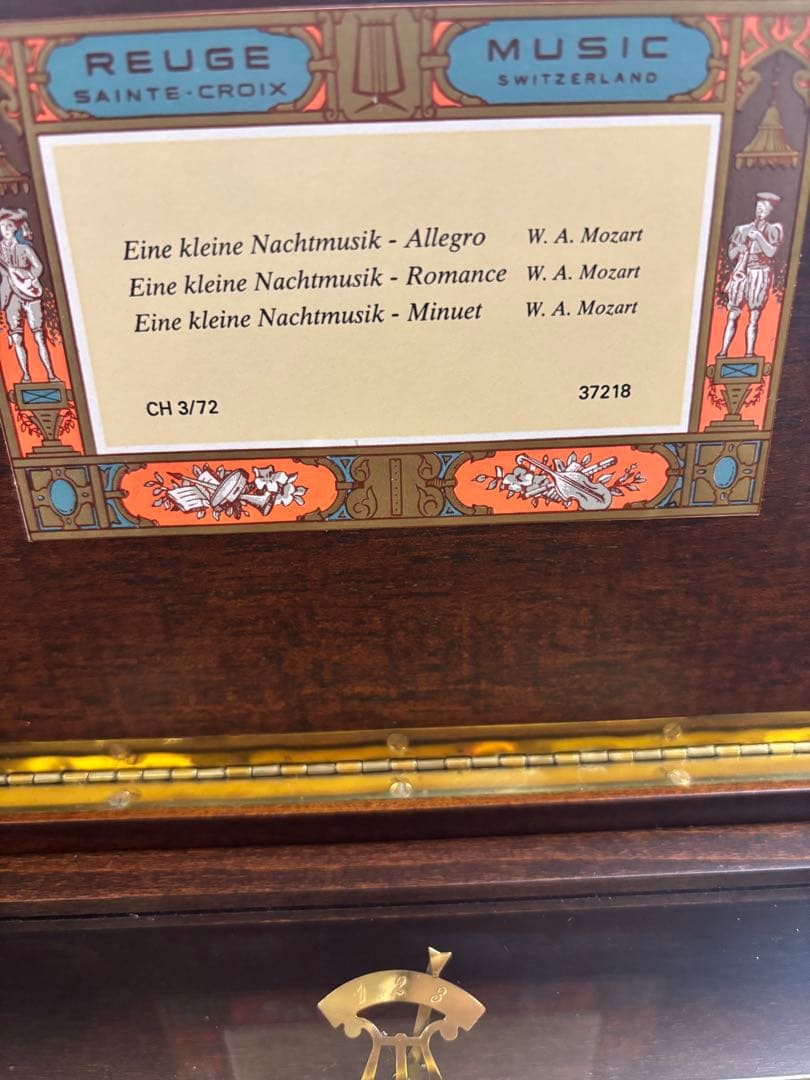 REUGE オルゴール 3曲72弁 モーツァルト