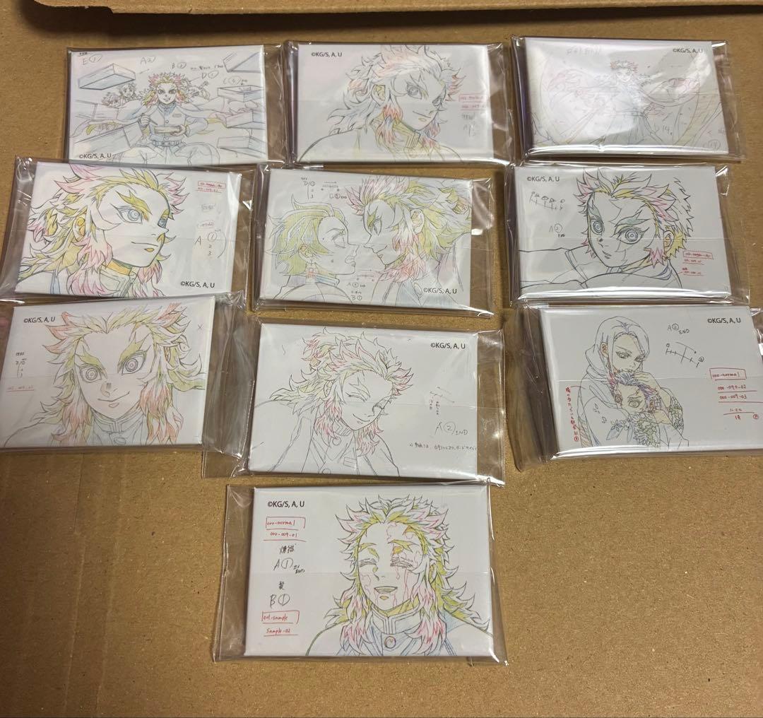 鬼滅の刃　無限列車編　原画コレクションランダムスクエア缶バッジ　まとめ売り