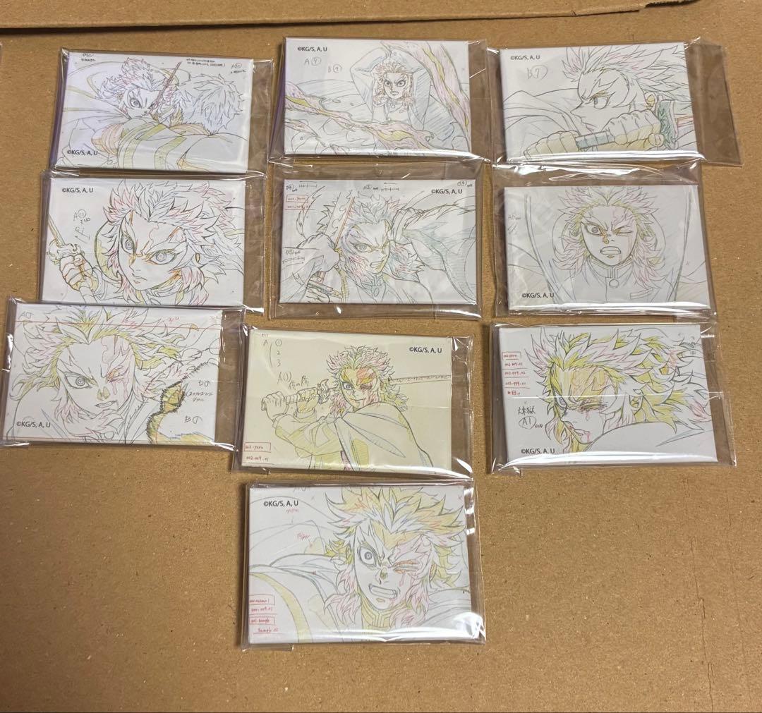 鬼滅の刃　無限列車編　原画コレクションランダムスクエア缶バッジ　まとめ売り