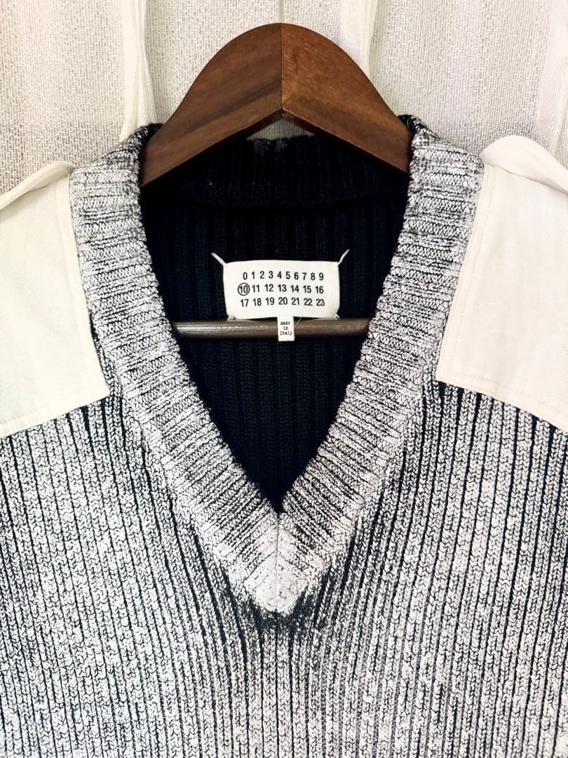 Maison Margiela ペンキニット　白　M マルジェラ
