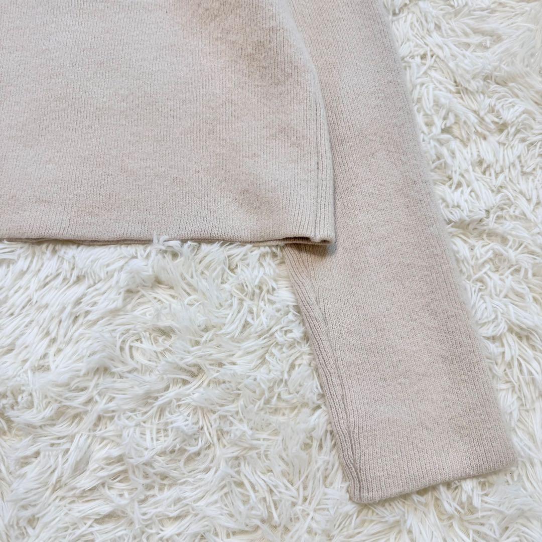 【美品】anuans アニュアンス ラクーンブレンドノーカラーニットジャケット